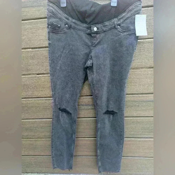 H&M Mama Maternity Super Soft Ankle Skinny Jeans - size Large NWT - Picture 3 of 6